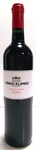 VYPREDANÉ - FRANKOVKA MODRÁ 2015 MODRAN Klimko Wine, obj. 0,75L. Alk. 13 % obj.