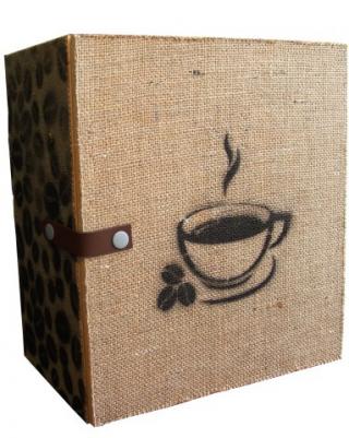 Darčekový dekoračný set - box na kávu a šálky
