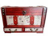 VYPREDANÉ - Darčeková krabica kufor box obal truhlica drevená rustikálna