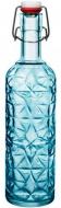 Fľaša sklenená s kovovým patentom 1 L ORIENTE COOL BLUE