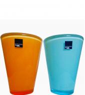 Dekoračný predmet - váza Leonardo modrá alebo oranžová cena za 1 ks