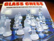VYPREDANÉ - Šach sklenený Glass Chess 34,5 x 34,5 cm